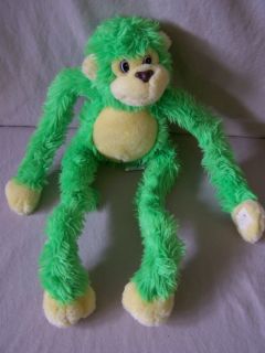 Fiesta Plush Bright Green Long Legged Monkey 15 Long Jointed Head Cute