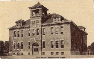 Indiana in Loogootee High School 1911 Postcard