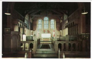 Longport NJ Church of The Redeemer Interior View Postcard