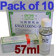 Bulk Sale 10x Kwan Loong Medicated Oil 57ml Singapore