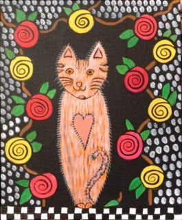 Lorraine Stylianou Ginger Kitten Needlepoint Canvas