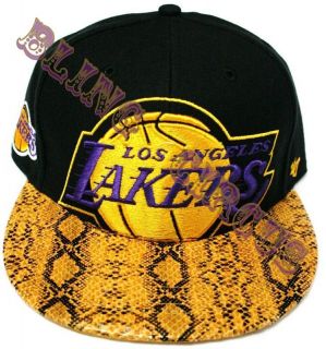 47 Brand La Los Angeles Lakers Black Mamba Snake Snakeskin Snapback