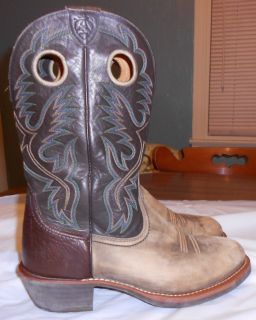 ARIAT Mens Cowboy Buckaroo Boots Size 10.5 (10 1/2) EE only worn a