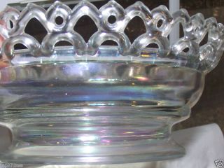 Westmoreland Carnival Glass Covered Bunny Candy Dish