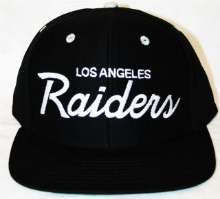 La Los Angeles Raiders Script Black Snapback Cap Part of NFL Vintage