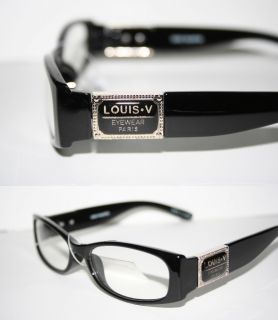 Louis V Eyewear Paris Nerd Clear Glasses Geek Black Silver Rare Shades