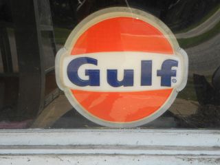 Lighted Canopy Small Gulf Sign Original Old Vintage