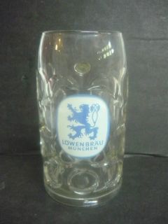 Vintage Lowenbrau Beer Mug Glass Stein Germany Munchen