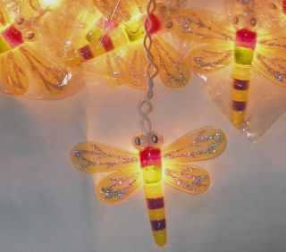DRAGONFLIES 10 LIGHT SET Decoration for Christmas Tree  Patio Porch