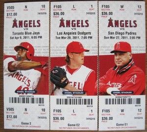 Los Angeles Angels of Anaheim 2011 Season Ticket Lot