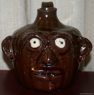 Mildred Meaders Folk Pottery Face Jug Georgia