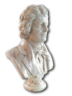 Ludwig Van Beethoven Bust Cast Marble Head Sculpture Statue Lodewijk