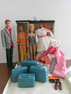 Vintage Barbies Case Clothes Luggage Accessories