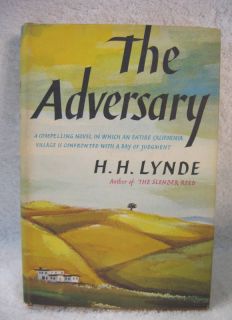 The Adversary H H Lynde 1957 HB 1st Printing VG Suspense