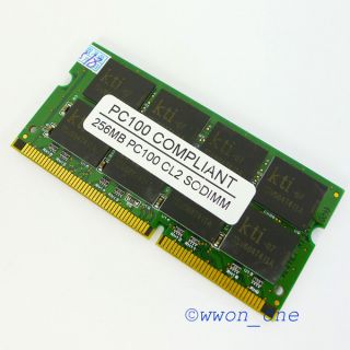 100MHz 144pin SODIMM Low Density Laptop Memory 256MB PC100