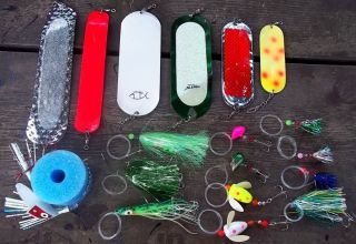 18 DODGER & LURES JENSEN SPIN N GLO PEANUT FLY SALMON TROUT DOWNRIGGER