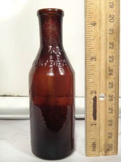 Lyons Powder B P NY Antique Puce Open Pontil Bug Poison Bottle