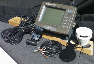 Lowrance LCX 15MT GPS Receiver Bundle w Antenna Transducer and Mounts