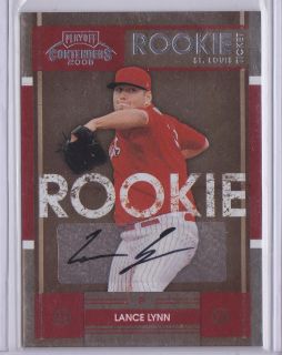 LYNN 2008 PLAYOFF CONTENDERS ROOKIE TICKET 97 RC AUTO STL CARDINALS G