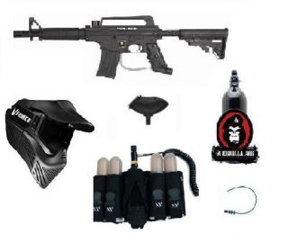 US Army Alpha Black M16 Tactical Paintball Gun Package