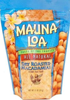 Dry Roasted Mauna LOA Macadamia Nuts 11 oz Bag