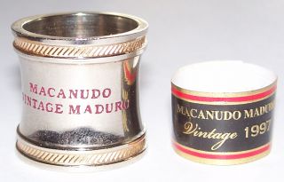 Macanudo Vintage 1997 Maduro Metal Cigar Band Ring Size 54 Toro