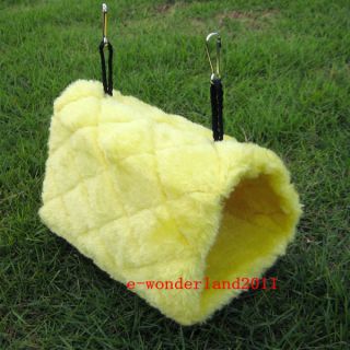 Bird Hanging Cave Cage Hammock Plush Tent Bed Parrot Toy Happy Hut