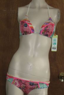 New Maaji 2 Piece Planktonic Love Reversible Bikini Size 8 M