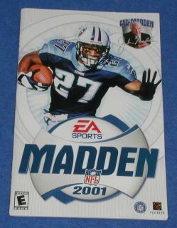 Madden NFL 2001 PS2 PlayStation 2 Manual Only