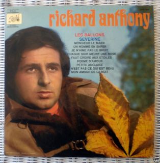 Richard Anthony Self Titled Pathe France LP Excellent