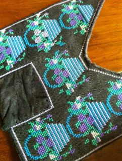 Unique Vintage HMONG FABRIC Hand Made Embroidered Patch Ethnic Tribal