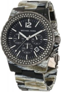 Michael Kors Madison Zebra Swarovski Crystals Glitz Watch MK5599 $275
