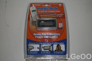 Magicjack USB Phone Jack Silver Free Local and Long Distance Calling