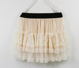  SPIRIT URBAN PEOPLE OUTFITTERS H M STYLE BOWKNOT LAYERED LACE SKIRT