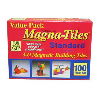 Magnatiles 100pc Solid Colored Set HTF Building Set New