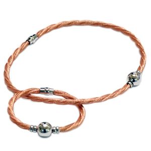 Silver Fashion Necklace and Bracelet Set Magnetic Locks DD06
