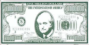 Dollar Bill Metal License Plate Embossed Aluminum Bernie Madoff