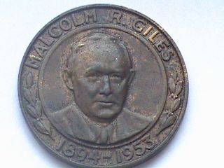 Malcolm R Giles Medal Loyal Order of Moose