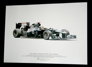 Formula 1 Art Poster Pastor Maldonado Williams FW34 Illustration A3