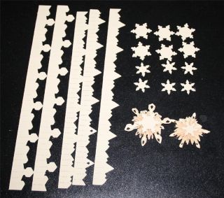 Tim Holtz Mini Snowflake Rosettes Manilla Carstock Die Cuts