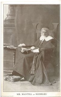 1913 Broadway Postcard Robert B Mantell as Richelieu Princess Theatre