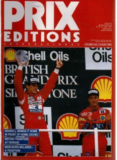 Prix Editions F1 Magazine 08 88 Mansell Wins British Ferrari Malboro