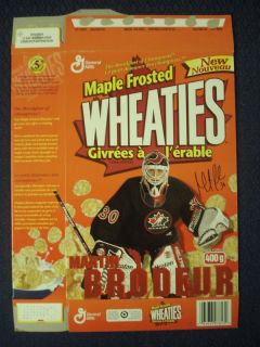 1995 Martin Brodeur Maple Frosted Wheaties Box Devils