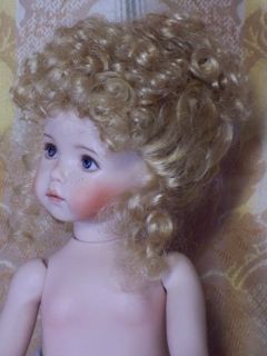 Synthetic Mohair Margie Wig Size 6 7 Honey Blonde Shown in Lt Peach