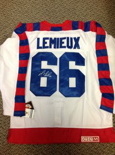 MARIO LEMIEUX Signed 1992 All Star Game Jersey Auto COA RARE Oilers