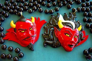 Combo 2 He She Devils Mardi Gras Beads Occult