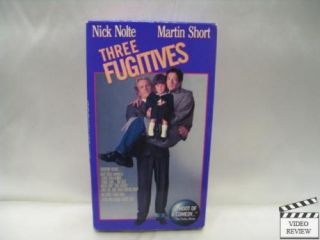 Three Fugitives VHS 1991 Martin Short Nick Nolte 012257950038