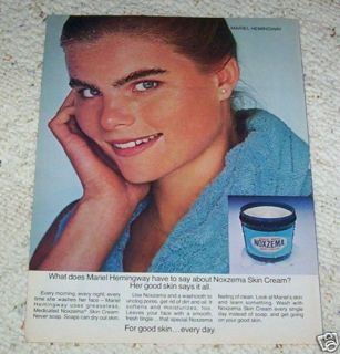 1979 Mariel Hemingway Noxzema Skin Cream 1 Page Ad