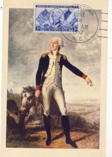 1010 Lafayette Portrait of Marquis Post Card Pristine