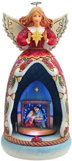 Jim Shore Child of Mary Nativity Lighted Revolving Musical Away in A
